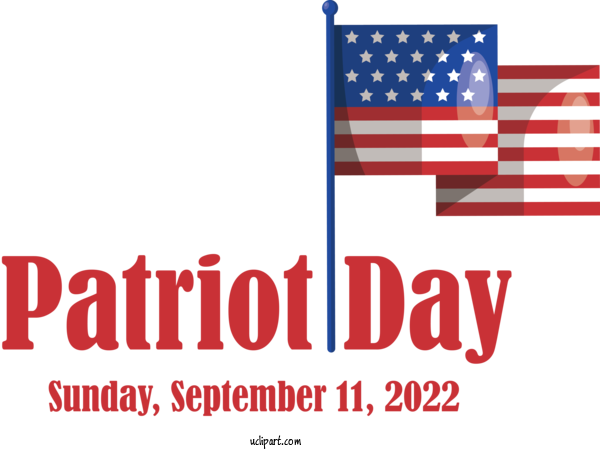 Free Patriot Day Logo Font Flag For Patriot Day Clipart Transparent Background