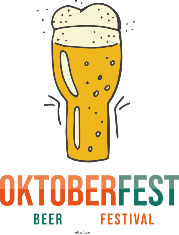 Free Oktoberfest Logo Cartoon Design For Oktoberfest Beer Festival Clipart Transparent Background