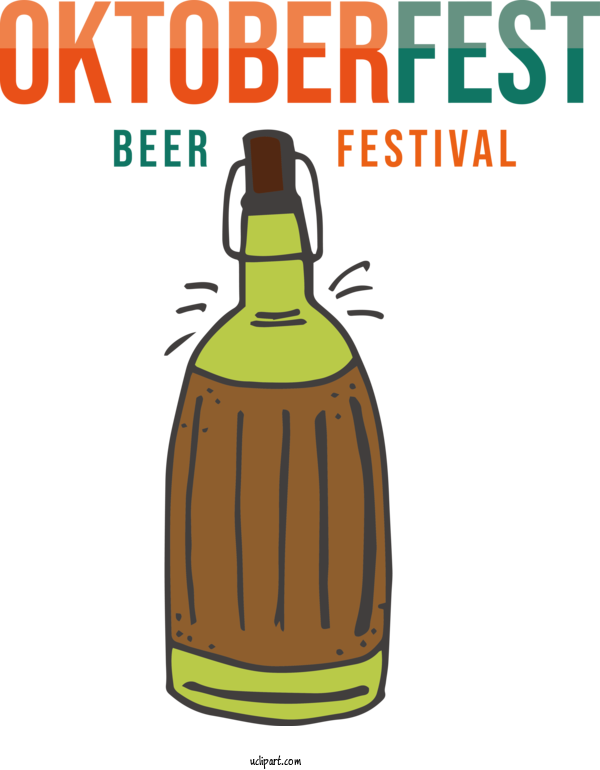 Free Oktoberfest Cartoon Design Yellow For Oktoberfest Beer Festival Clipart Transparent Background
