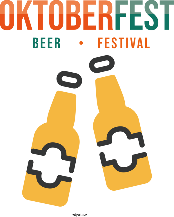 Free Oktoberfest Logo Yellow Design For Oktoberfest Beer Festival Clipart Transparent Background