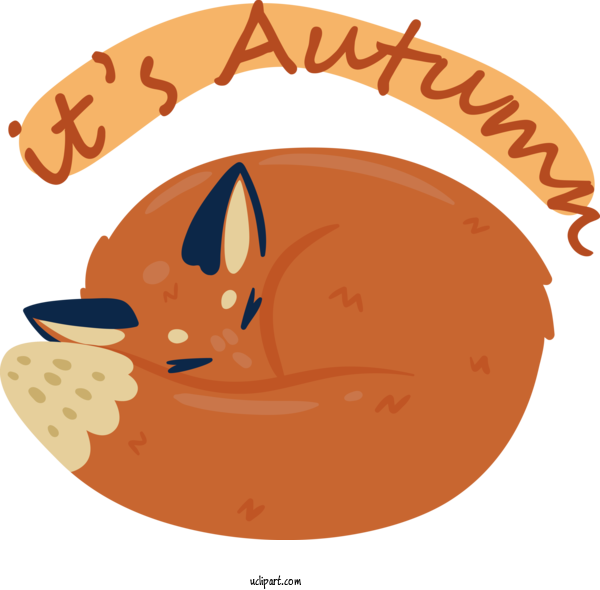 Free Hello Autumn Snout Cartoon Circle For Its Autumn Clipart Transparent Background
