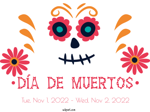 Free Day Of The Dead Drawing Royalty Free Line Art For Dia De Los Muertos Clipart Transparent Background