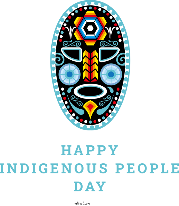 Free People Day Huichol Art Mask Poster For Indigenous People Day Clipart Transparent Background