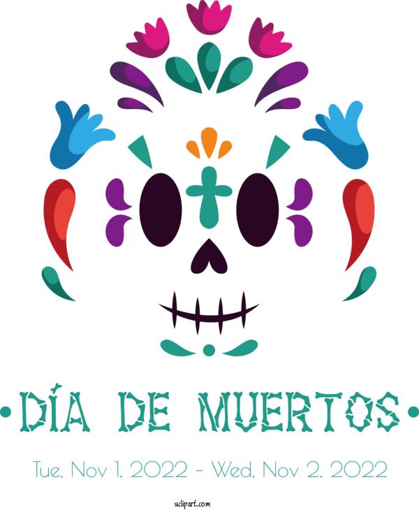 Free Day Of The Dead Mexico Visual Arts Drawing For Dia De Los Muertos Clipart Transparent Background