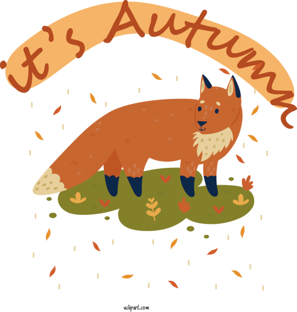 Free Hello Autumn Red Fox Fauna   M Snout For Its Autumn Clipart Transparent Background