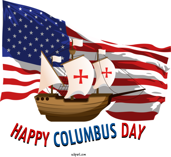 Columbus Day Columbus Day Us Flag Boat For Happy Columbus Day - Happy ...