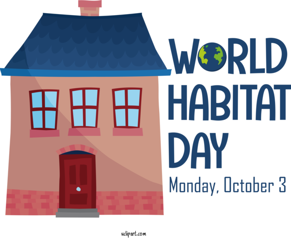 Free Holidays World Habitat Day Habitat Building For World Habitat Day Clipart Transparent Background