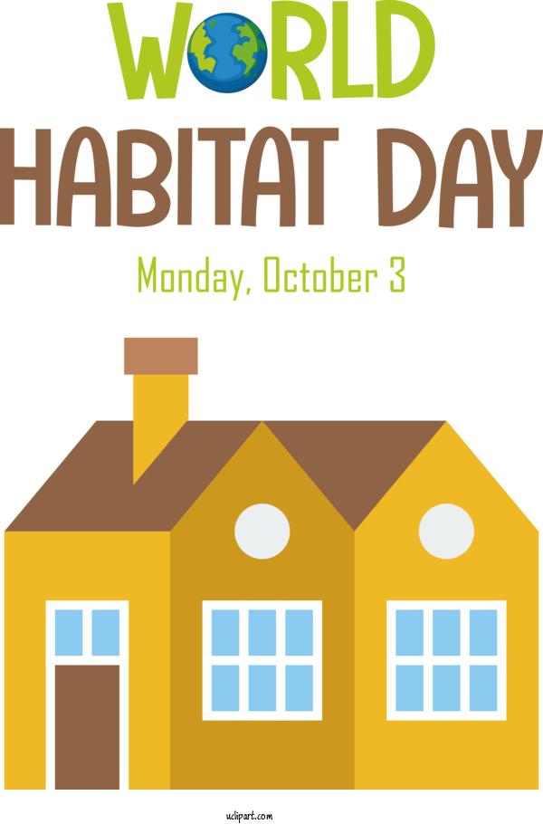 Free Holidays World Habitat Day Habitat Building For World Habitat Day Clipart Transparent Background