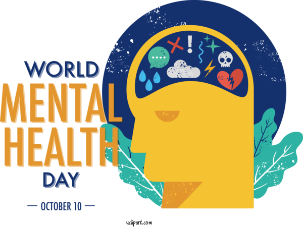 Free Mental Health Day World Mental Health Day Mental Health For World Mental Health Day Clipart Transparent Background