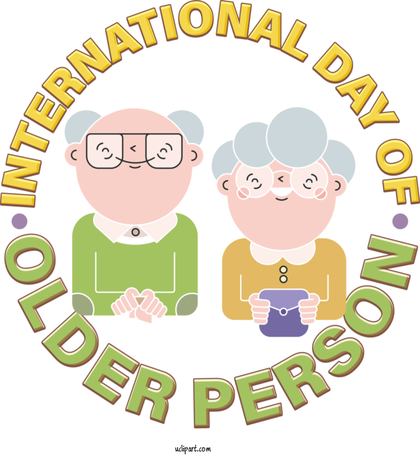 Free Holidays International Day Of Older Persons Older People For International Day Of Older Persons Clipart Transparent Background