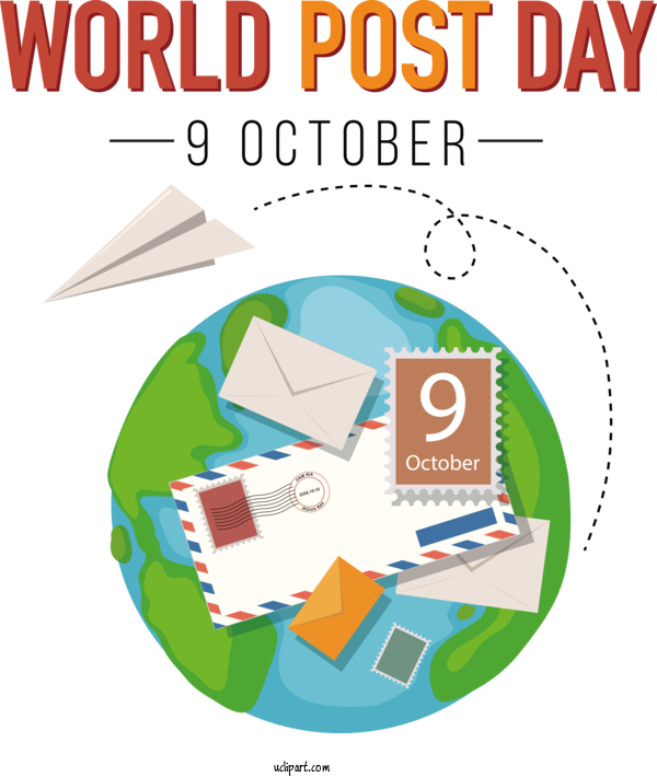 Free Post Day World Post Day Post Mail For World Post Day Clipart Transparent Background