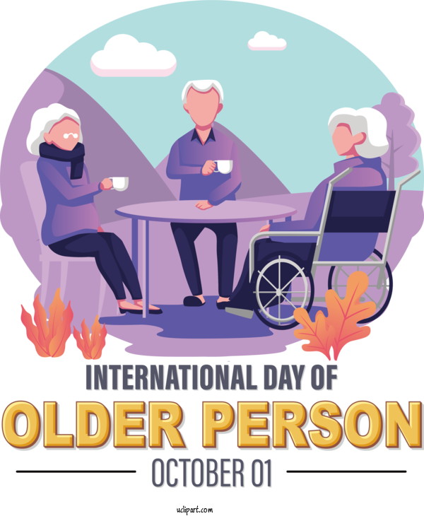 Free International Older People Day International Older Person Day International Older People Day Grandpa For International Older Person Day Clipart Transparent Background