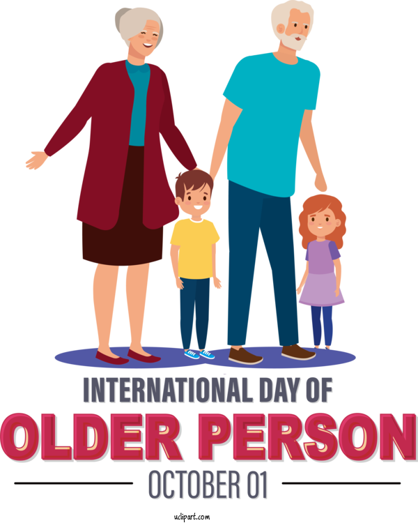Free International Older People Day International Older Person Day International Older People Day Grandpa For International Older Person Day Clipart Transparent Background