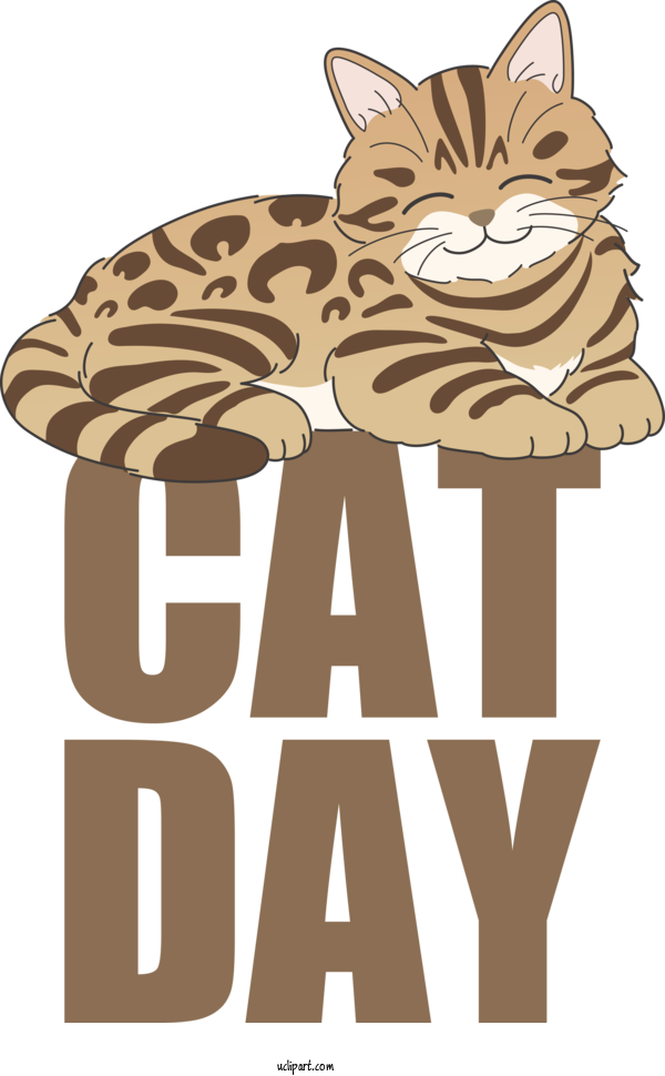 Free Cat Day Cat Day National Cat Day For National Cat Day Clipart Transparent Background