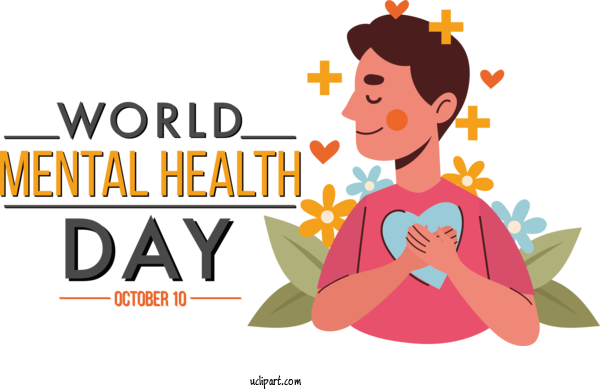Free Mental Health Day World Mental Health Day For World Mental Health Day Clipart Transparent Background