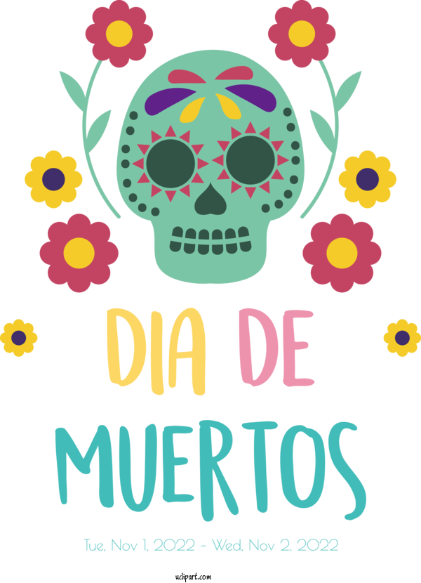 Free Day Of The Dead Dia De Los Muertos Day Of The Dead For Dia De Los Muertos Clipart Transparent Background