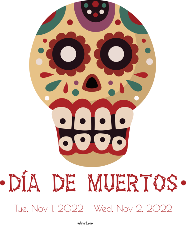Free Dia De Los Muertos Dia De Los Muertos Day Of The Dead For Day Of The Dead Clipart Transparent Background