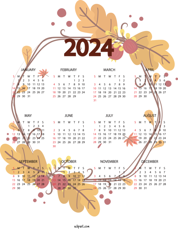 Free 2024 Yearly Calendar 2024 Yearly Calendar 2024 Printable Yearly Calendar 2024 Printable Calendar For 2024 Printable Yearly Calendar Clipart Transparent Background