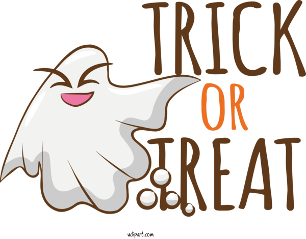 Free Trick OR Treat Trick OR Treat Halloween Ghost For Halloween Clipart Transparent Background