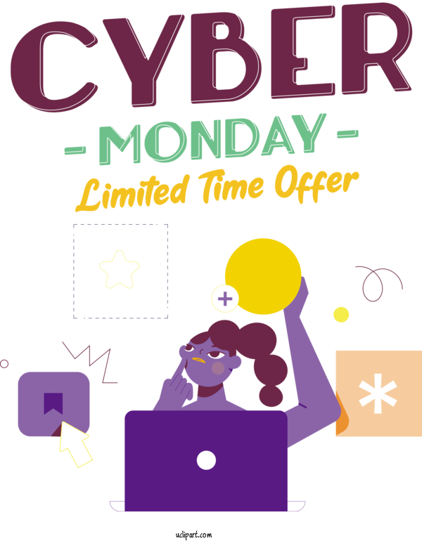 Free Cyber Monday Cyber Monday Special Offer Limited Time Offer For Special Offer Clipart Transparent Background