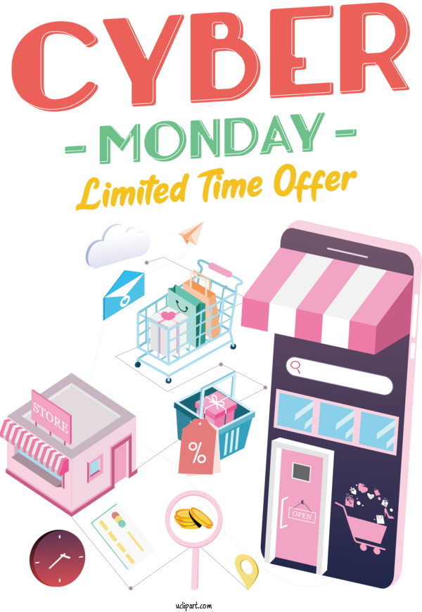 Free Cyber Monday Cyber Monday Special Offer Limited Time Offer For Special Offer Clipart Transparent Background