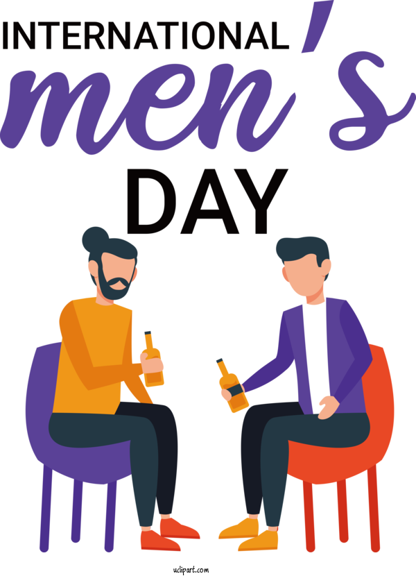 Free Mens Day International Mens Day For International Mens Day Clipart Transparent Background