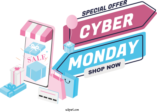 Free Cyber Monday Cyber Monday Shop Now Special Offer For Shop Now Clipart Transparent Background