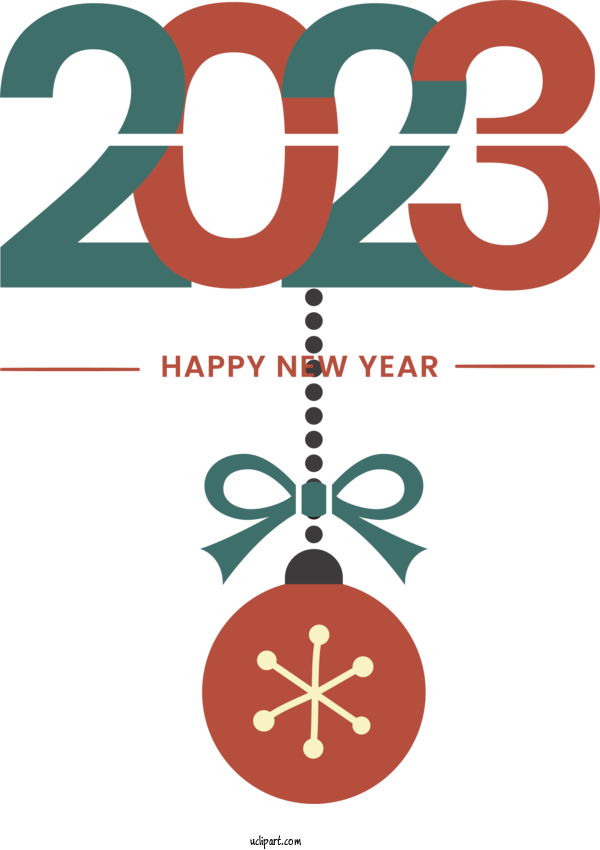 Free 2023 New Year Happy New Year For 2023 Happy New Year Clipart Transparent Background