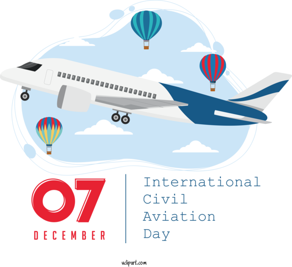 Free International Civil Aviation Day International Civil Aviation Day For International Civil Aviation Day Clipart Transparent Background