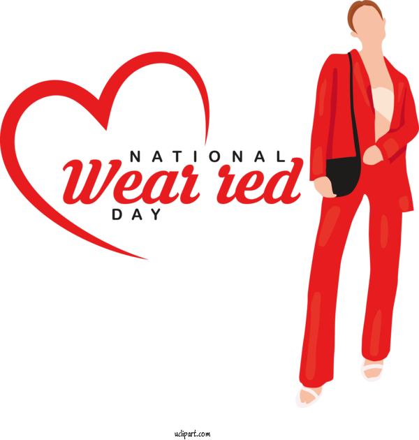 Free Holidays National Wear Red Day For National Wear Red Day Clipart Transparent Background