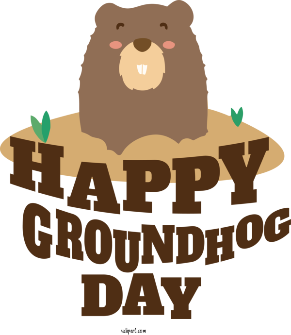 Free Holidays Groundhog Day For Groundhog Day Clipart Transparent Background