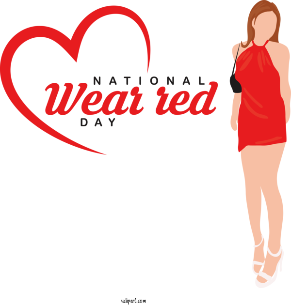 Free Holidays National Wear Red Day For National Wear Red Day Clipart Transparent Background