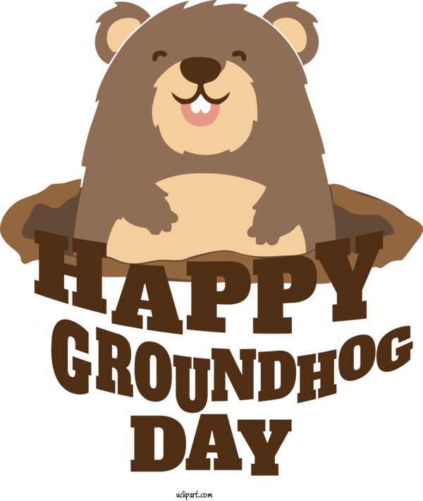 Free Holidays Groundhog Day For Groundhog Day Clipart Transparent Background
