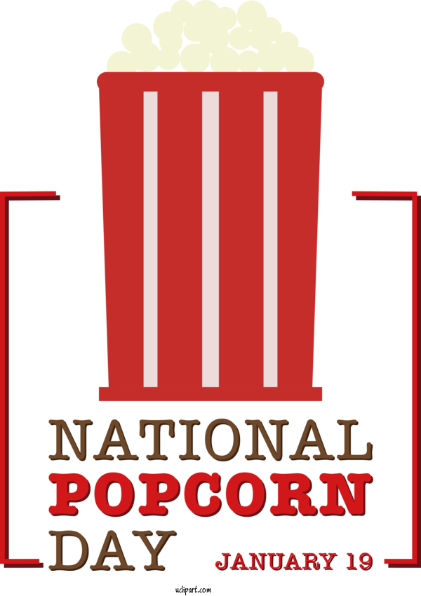 Free National Popcorn Day National Popcorn Day For Happy National Popcorn Day Clipart Transparent Background