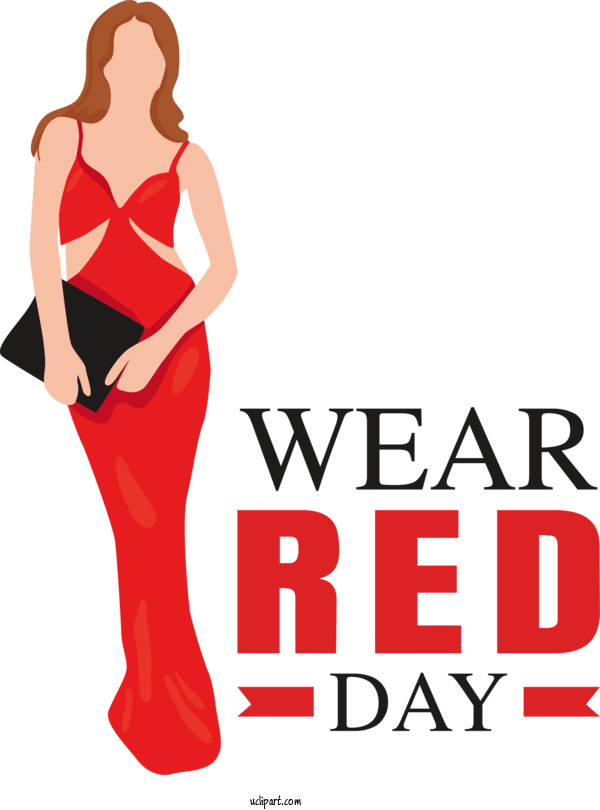 Free Wear Red Day National Wear Red Day Wear Red Day For National Wear Red Day Clipart Transparent Background