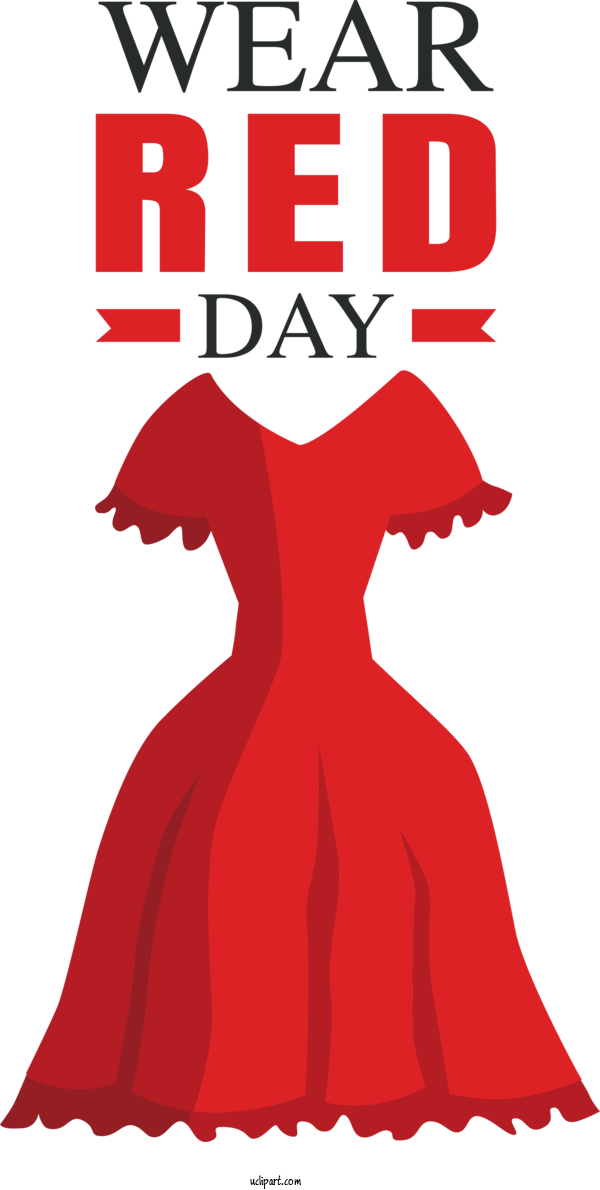 Free Wear Red Day National Wear Red Day Wear Red Day For National Wear Red Day Clipart Transparent Background