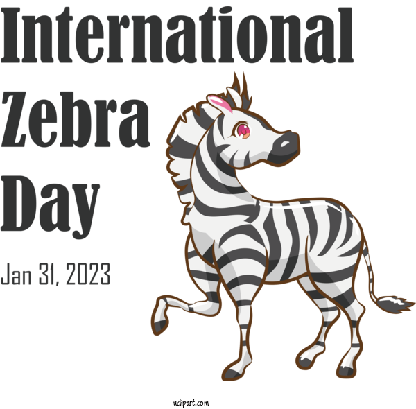 Free Holidays International Zebra Day Zebra Day Zebra For International Zebra Day Clipart Transparent Background