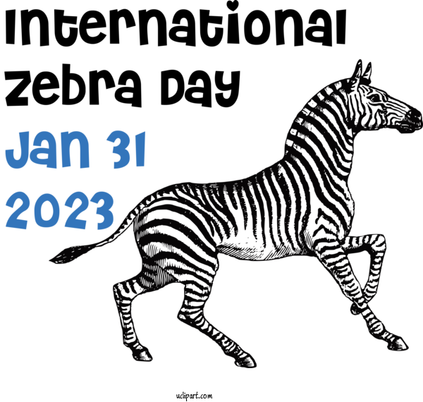 Free Zebra Day International Zebra Day Zebra Day Zebra For International Zebra Day Clipart Transparent Background