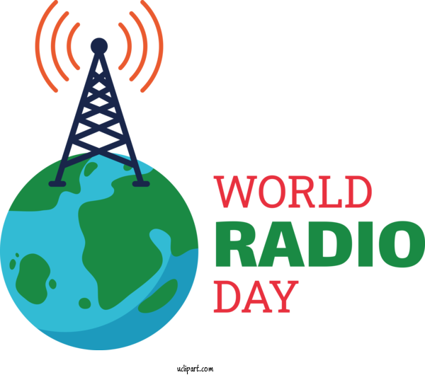 Free Holidays World Radio Day For World Radio Day Clipart Transparent Background