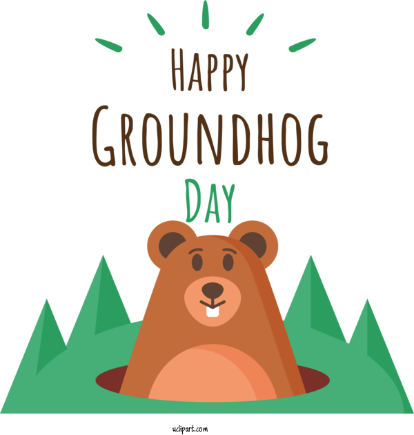 Free Holidays Groundhog Day For Groundhog Day Clipart Transparent Background