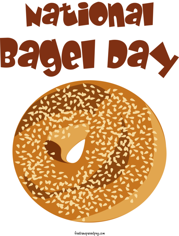 Free Bagel Day National Bagel Day Bagel Day Bagel For National Bagel Day Clipart Transparent Background