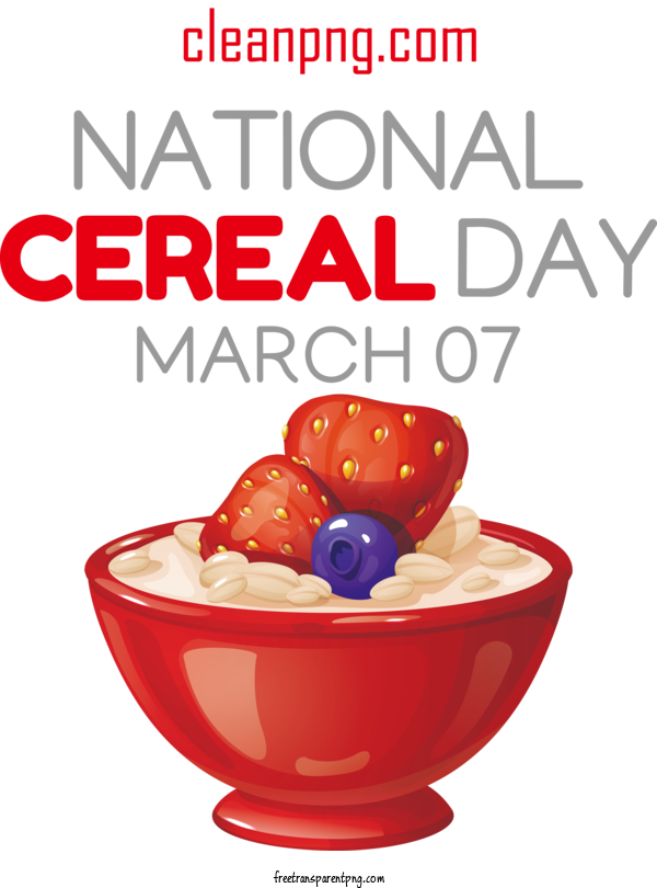 Free Cereal Day National Cereal Day Cereal Day Cereal For National Cereal Day Clipart Transparent Background