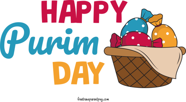 Free Holidays Purim Happy Purim Day For Purim Clipart Transparent Background