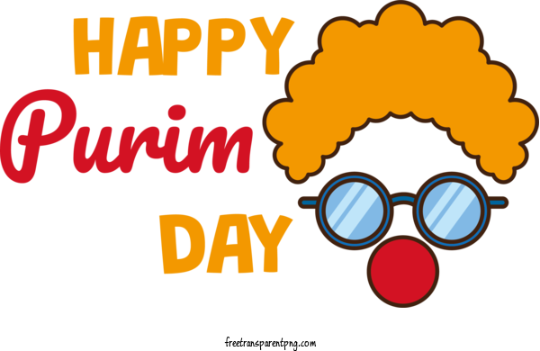 Free Holidays Purim Happy Purim Day For Purim Clipart Transparent Background