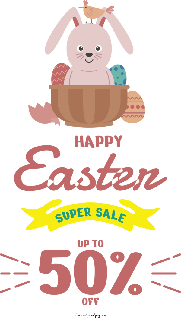 Free Happy Easter Happy Easter Easter Day Super Sale For Easter Day Clipart Transparent Background