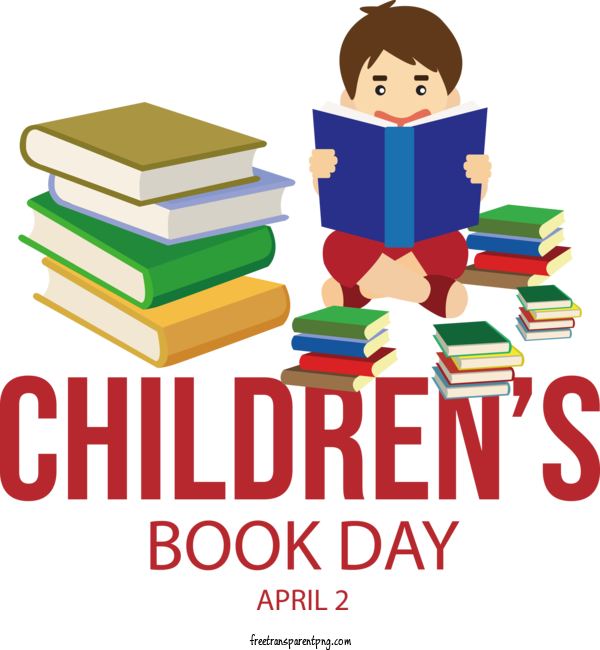 Free Children's Book Day International Children's Book Day Book Day For International Children's Book Day Clipart Transparent Background