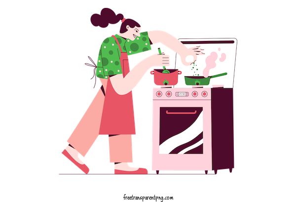 Free Food Food Girl Cooking For Girl Cooking Clipart Transparent Background