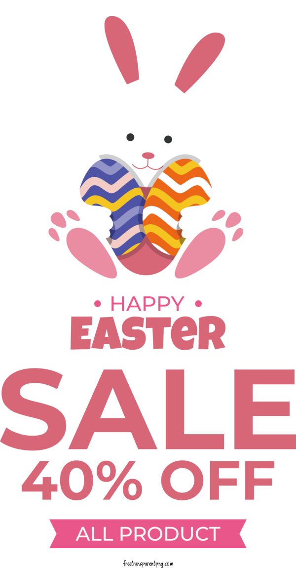 Free Easter Day Sale Easter Day Easter Bunny Easter Egg For Easter Day Clipart Transparent Background