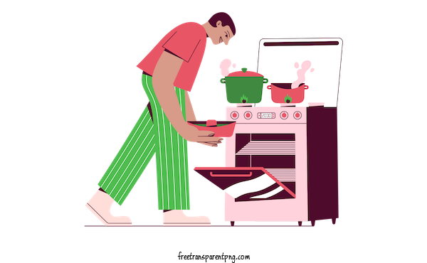 Free Food Food Man Cooking For Man Cooking Clipart Transparent Background