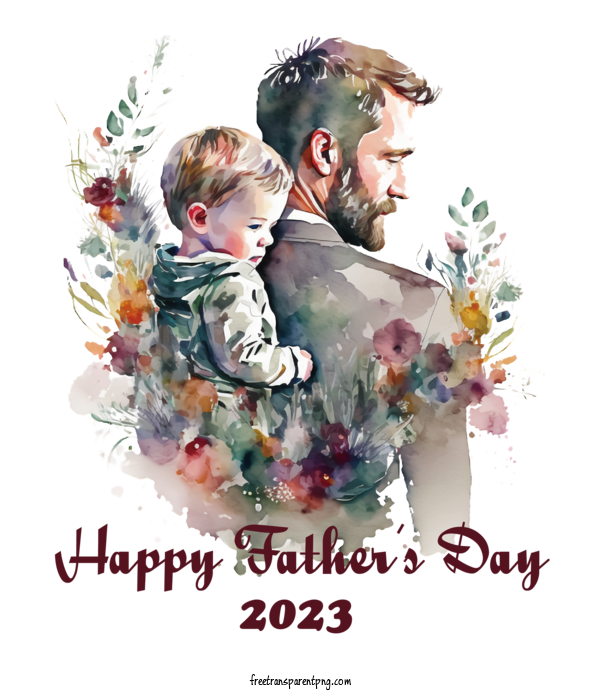 Free Father's Day Father's Day For 2023 Happy Father's Day Clipart Transparent Background